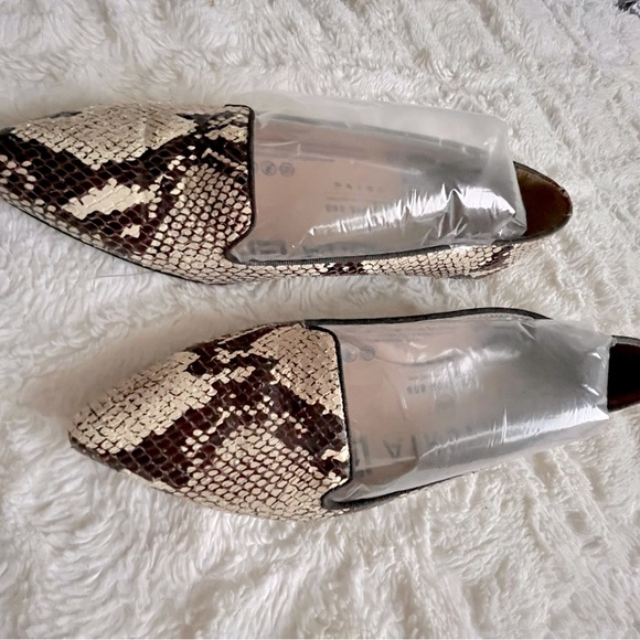 Brown and cream snake skin look flats size 10 - Picture 3 of 5